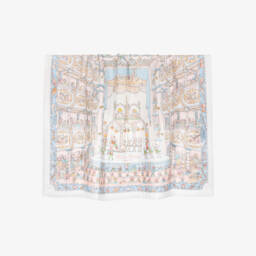 Atelier Choux Paris-Blue Organic Cotton Opera Swaddle & Bib Set | Childrensalon