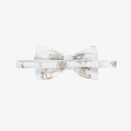 Atelier Choux Paris-Girls White Carousel Print Cotton Headband | Childrensalon
