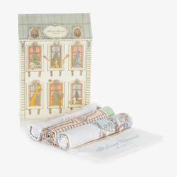 Atelier Choux Paris-قماطات أطفال رضع قطن عضوي لون أزرق وعاجي (عدد 3) | Childrensalon