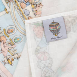 Atelier Choux Paris-Ivory Cake Organic Cotton Swaddle (99cm) | Childrensalon