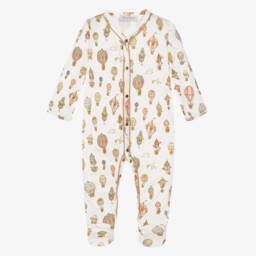 أفارول بيبي غرو بطبعة منطاد هوائي قطن لون عاجي