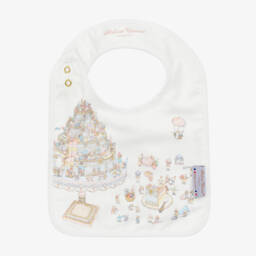 Atelier Choux Paris-Ivory Organic Cotton Cake Bib | Childrensalon