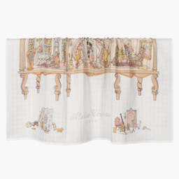 Atelier Choux Paris-Ivory Organic Cotton Dollhouse Print Swaddle & Bib Set | Childrensalon