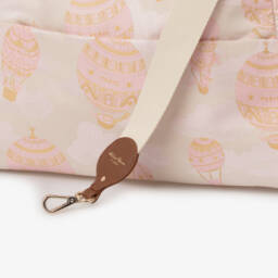 Atelier Choux Paris-حقيبة تغيير الحفاضات جاكار لون زهري (46 سم) | Childrensalon