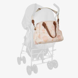 Atelier Choux Paris-حقيبة تغيير الحفاضات جاكار لون زهري (46 سم) | Childrensalon