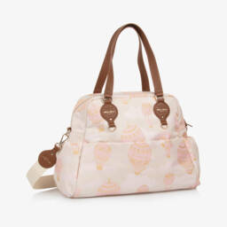 Atelier Choux Paris-حقيبة تغيير الحفاضات جاكار لون زهري (46 سم) | Childrensalon