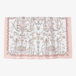 Atelier Choux Paris-Pink Toile De Jouy Cotton Swaddle (95cm) | Childrensalon