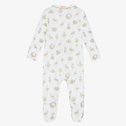 Atelier Choux Paris-أفرول بيبي غرو قطن جيرسي لون أبيض | Childrensalon