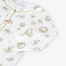 Atelier Choux Paris-أفرول بيبي غرو قطن جيرسي لون أبيض | Childrensalon