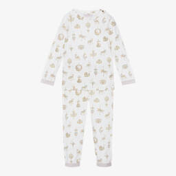 Atelier Choux Paris-طقم ليقنز قطن جيرسي لون أبيض | Childrensalon