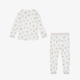 Atelier Choux Paris-طقم ليقنز قطن جيرسي لون أبيض | Childrensalon