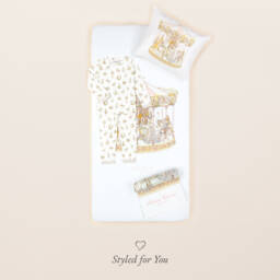 Atelier Choux Paris-White Carousel Swaddle (98cm) | Childrensalon