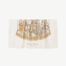 Atelier Choux Paris-White Carousel Swaddle (98cm) | Childrensalon