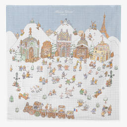 Atelier Choux Paris-White Winter Swaddle (97cm) | Childrensalon