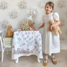 Atelier Choux Paris-White Winter Swaddle (97cm) | Childrensalon
