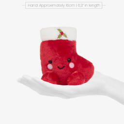 Aurora Palm Pals-Red Holly Stocking Soft Toy (12 cm) | Childrensalon