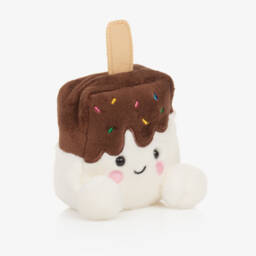 Aurora-لعبة طرية بتصميم آيس كريم لون أبيض وبني (15 سم) | Childrensalon