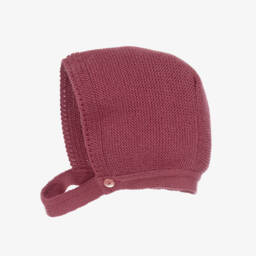 Babidu-Girls Burgundy Red Floral Cotton Dress Set | Childrensalon