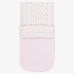 Babidu-Pink Cotton Padded Bunny Print Nest (80cm) | Childrensalon