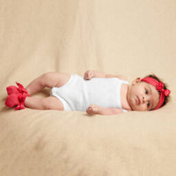 Babidu-تبّان أطفال بناتي قطن لون أبيض | Childrensalon