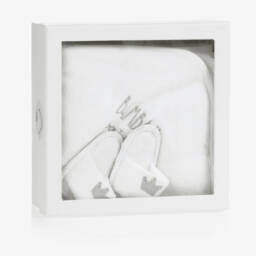 Bam Bam-Ivory Hooded Towel & Slippers Gift Set | Childrensalon