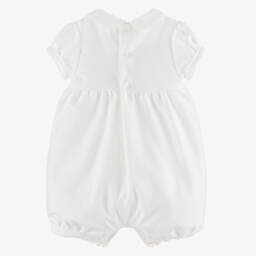 Beatrice & George-Baby Boys White Military Shortie | Childrensalon
