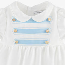 Beatrice & George-Baby Boys White Military Shortie | Childrensalon