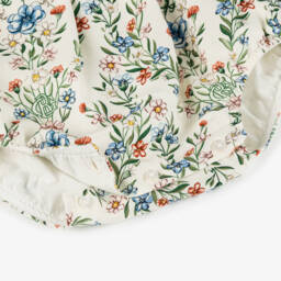 Beatrice & George-بودي سوت بطبعة ورود لون عاجي للبنات الرضع | Childrensalon