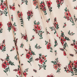 Beatrice & George-Baby Girls Ivory & Red Smocked Floral Dress | Childrensalon