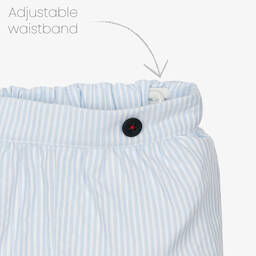 Beatrice & George-طقم شورت أولاد رضع قطن لون أزرق | Childrensalon