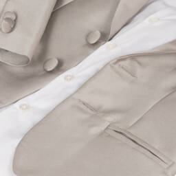 Beatrice & George-Boys Bronze Satin Twill Suit | Childrensalon