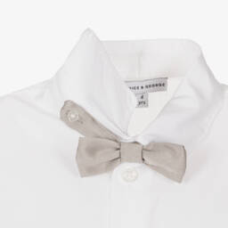 Beatrice & George-Boys Bronze Satin Twill Suit | Childrensalon