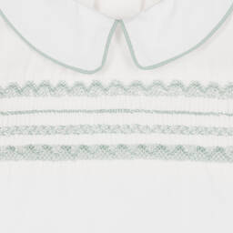 Beatrice & George-بِدلة رسمية قطن تطريزسموك لون أخضر للأولاد | Childrensalon