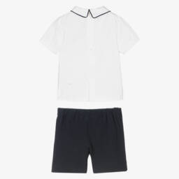 Beatrice & George-Бело-синий летний костюм для мальчиков | Childrensalon