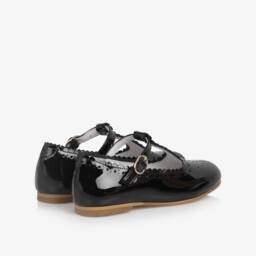 Beatrice & George-Girls Black Patent Leather T-Bar Shoes | Childrensalon