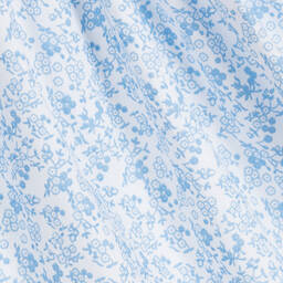 Beatrice & George-Girls Blue Hand-Smocked Cotton Dress | Childrensalon