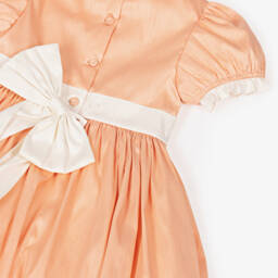 Beatrice & George-فستان ديبون تطريز سموك لون زهري | Childrensalon