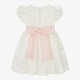 Beatrice & George-فستان بنات ساتان لون عاجي | Childrensalon