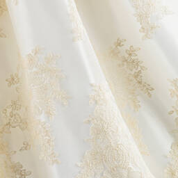 Beatrice & George-فستان ساتان وتول مطرز لون عاجي | Childrensalon