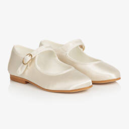 Beatrice & George-Girls Green & Ivory Hand-Smocked Dupion Dress | Childrensalon