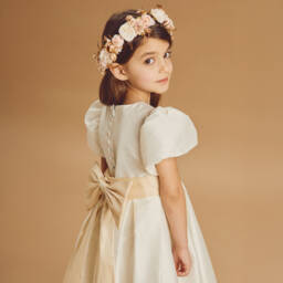 Beatrice & George-فستان طويل للمناسبات لون عاجي | Childrensalon