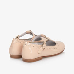 Beatrice & George-Girls Pink Patent Leather T-Bar Shoes | Childrensalon