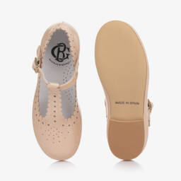 Beatrice & George-Girls Pink Patent Leather T-Bar Shoes | Childrensalon