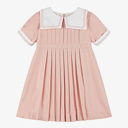 Beatrice & George-فستان فيسكوز بكسرات لون زهري | Childrensalon