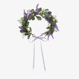 Beatrice & George-Girls Purple Handmade Lavender Garland | Childrensalon