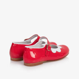 Beatrice & George-Girls Red Patent Leather Scalloped Mary-Jane Shoes | Childrensalon
