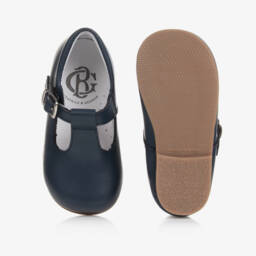 Beatrice & George-حذاء بسيّر جلد لون كحلي | Childrensalon