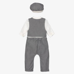 Beau KiD-Baby Boys Grey Waistcoat Suit | Childrensalon