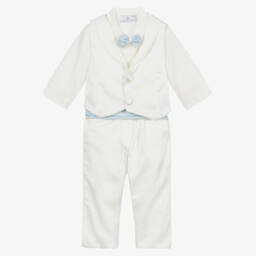 Beau KiD-Baby Boys Ivory Waistcoat Suit | Childrensalon