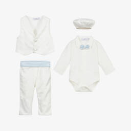 Beau KiD-Baby Boys Ivory Waistcoat Suit | Childrensalon